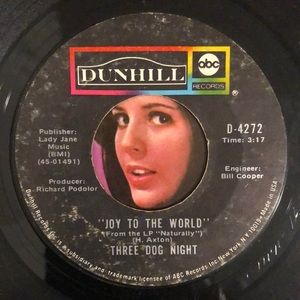 Three Dog Night Joy To The World Vinyl 45 Record '71
